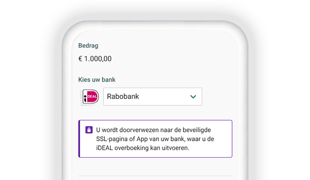 Eenvoudig uw lening betalen via iDEAL